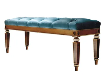 EMOZIONI - Tufted cherry wood bench by Martini Interiors - view 2